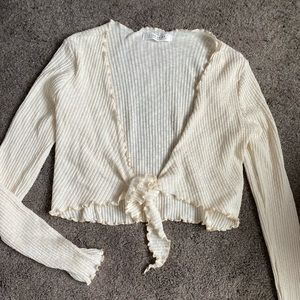 Cropped 12th Tribe Tie Sweater/Top